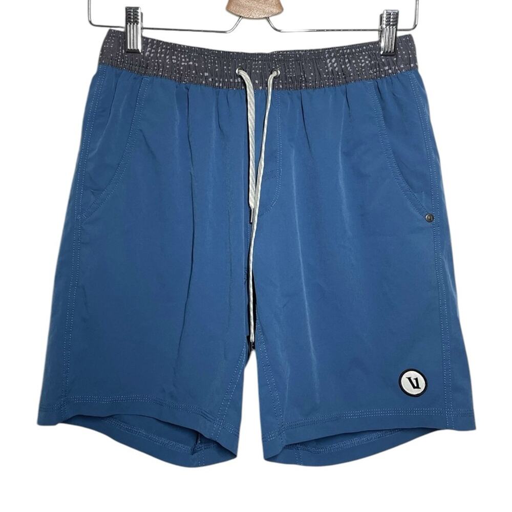 Vuori Men's Indigo Blue 7.5” Inseam Athletic Lined Lightweight Kore Shorts Small